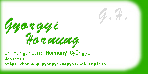 gyorgyi hornung business card