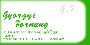 gyorgyi hornung business card